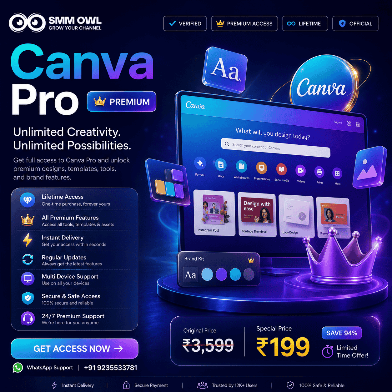 Canva Pro Access Lifetime