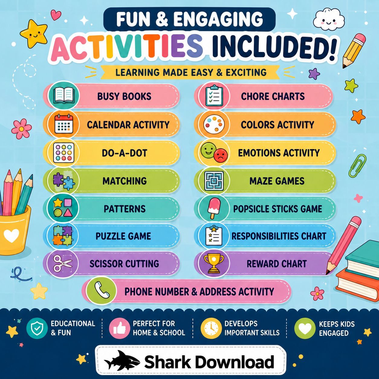 500,000+ Kids Learning Worksheets Mega Bundle