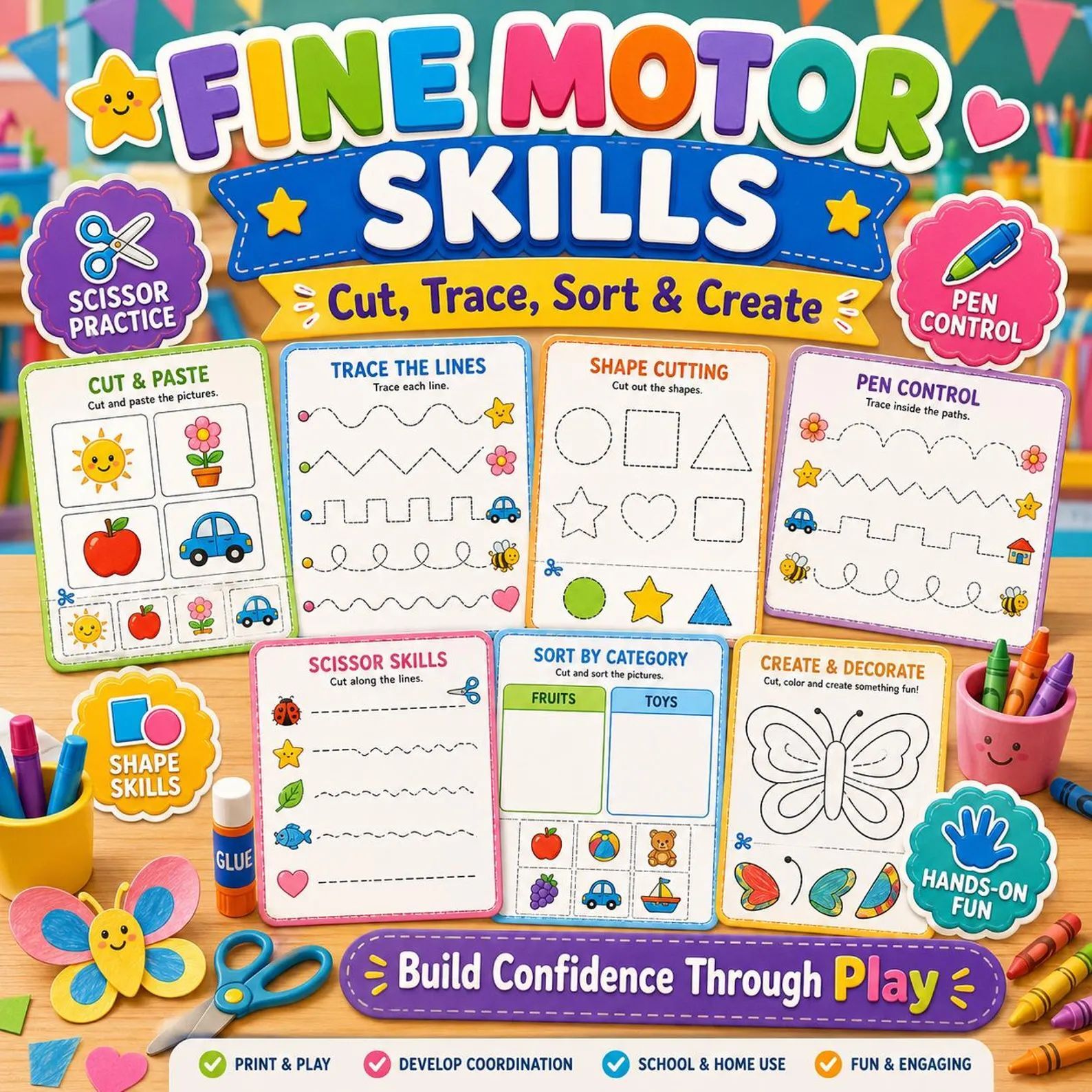 500,000+ Kids Learning Worksheets Mega Bundle
