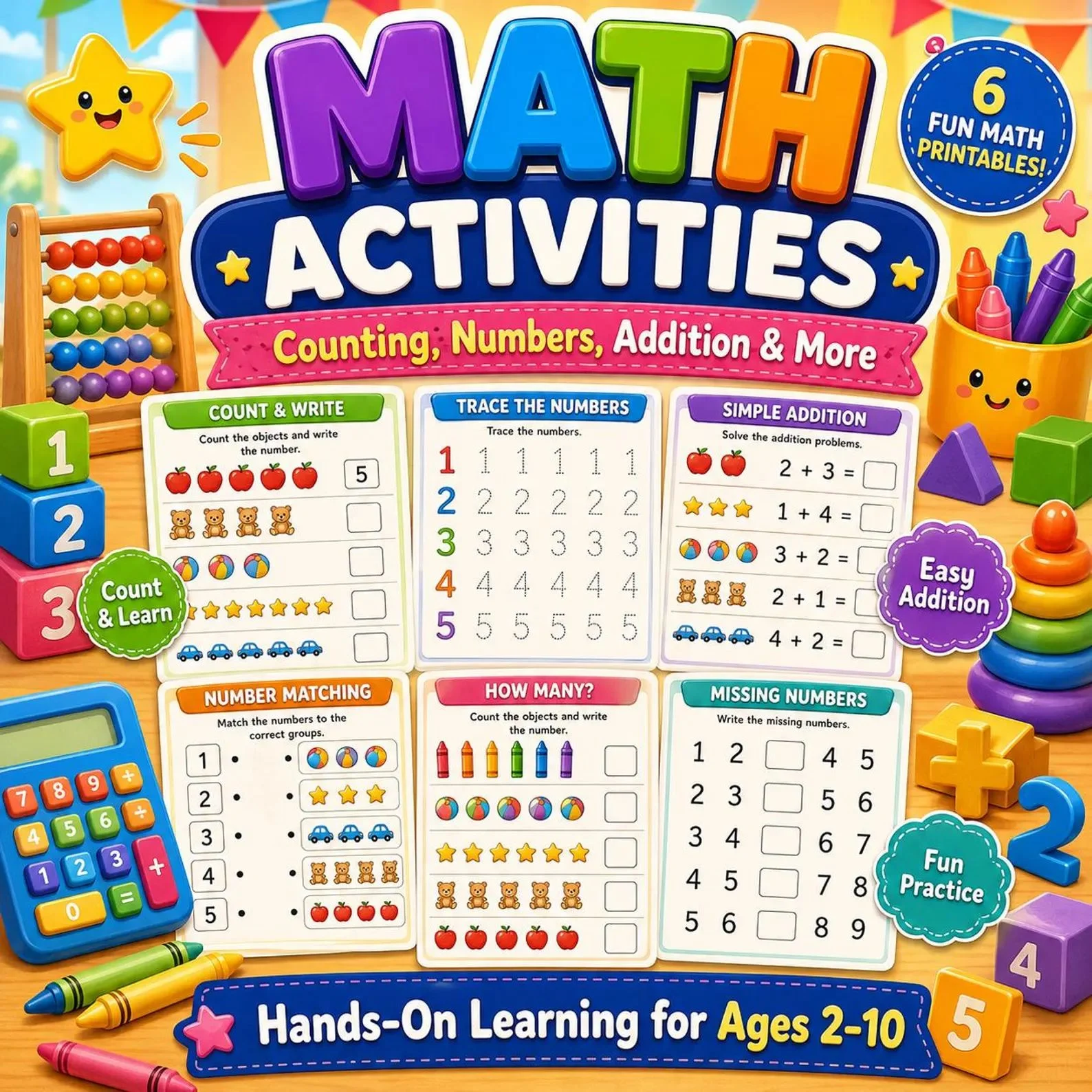 500,000+ Kids Learning Worksheets Mega Bundle