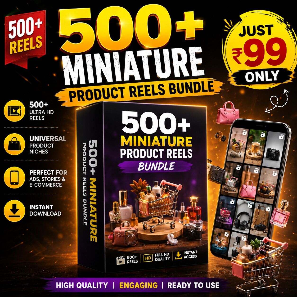 500+ Miniatures Ready-to-Post Videos Bundle